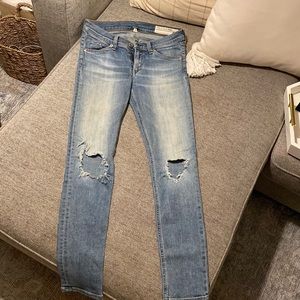 Rag & Bone Ripped Denim Jeans Capri sz26